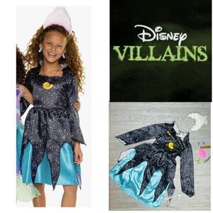 Disney little mermaid Ursula Halloween cosplay dress up costume w/ accessories